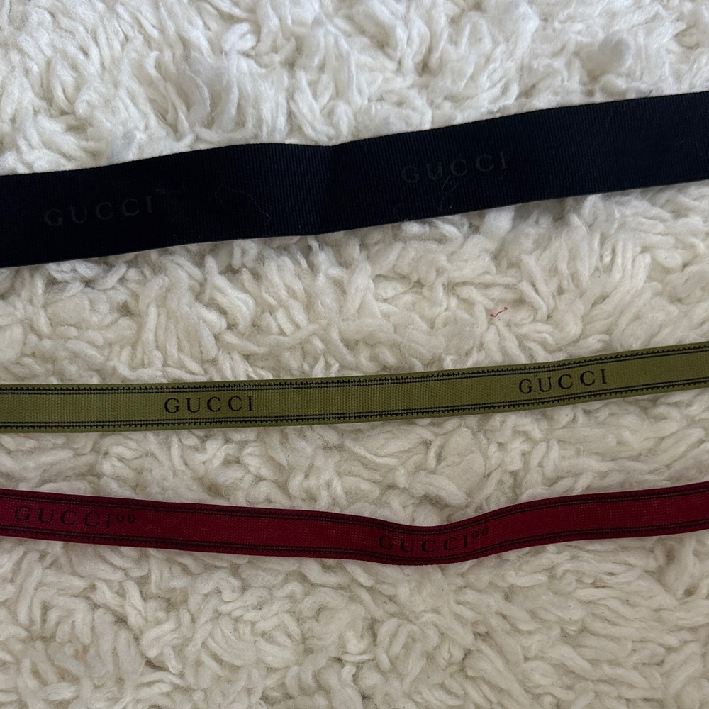 Gucci ribbons Set in Black, Green, and Red